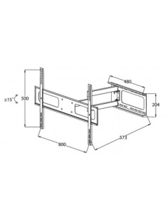 Staffa A Muro Per Tv Fino A 50 Kg, Da 37” A 72” Fino A Vesa 800X500 2