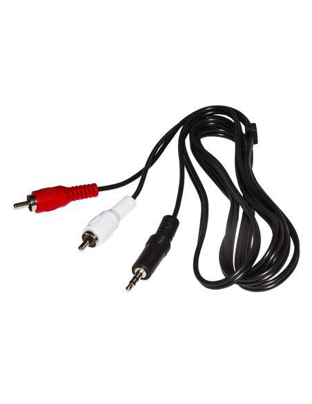 Cavo Stereo Con 1 Connettore 3,5 Mm. - 2 Connettori Cinch (Rca) Maschio Mt. 1,80