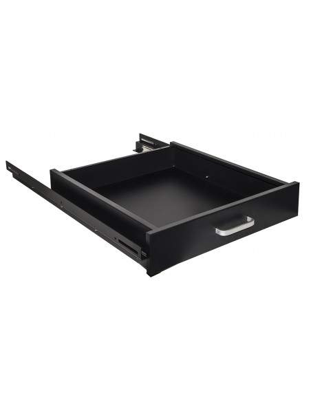 Cassetto Estraibile Per Armadi Rack 19" Nero Profondita' 650Mm