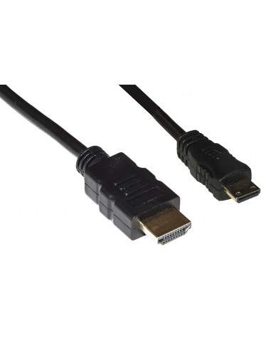 Cavo Hdmi Tipo "A" (19 Poli) /Micro Hdmi Maschio Tipo "D" Mt. 2