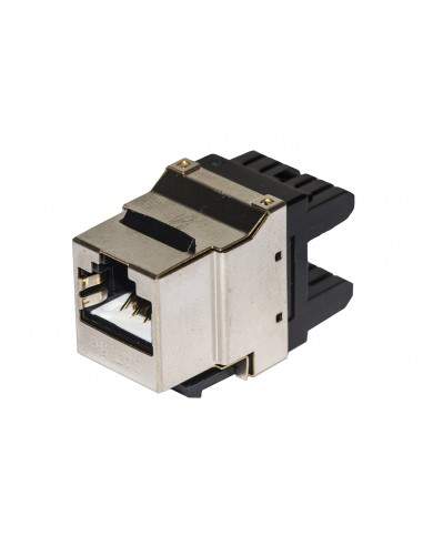 Inserto Jack Schermato Rj45 8 Poli Cat 5E 180Â° Per Reti