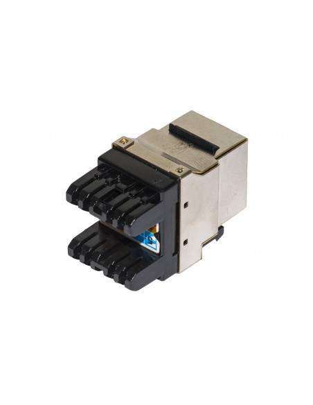 Inserto Jack Schermato Rj45 8 Poli Cat 5E 180Â° Per Reti