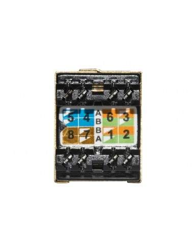 Inserto Jack Schermato Rj45 8 Poli Cat 5E 180Â° Per Reti