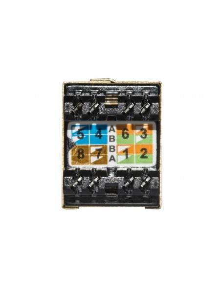 Inserto Jack Schermato Rj45 8 Poli Cat 5E 180Â° Per Reti