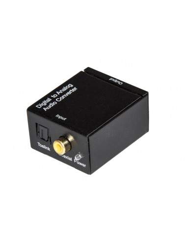 Convertitore Da Audio Digitale Toslink + Coassiale A Analogico Rca R/L