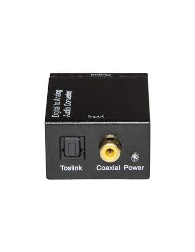 Convertitore Da Audio Digitale Toslink + Coassiale A Analogico Rca R/L