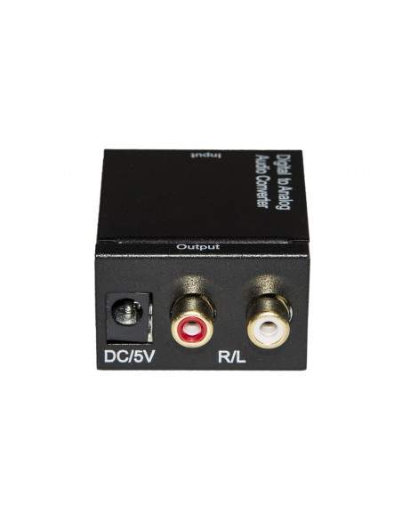 Convertitore Da Audio Digitale Toslink + Coassiale A Analogico Rca R/L