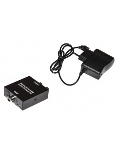 Convertitore Da Audio Digitale Toslink + Coassiale A Analogico Rca R/L + Connettore Audio 3,5Mm 2