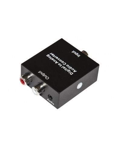 Convertitore Da Audio Digitale Toslink + Coassiale A Analogico Rca R/L + Connettore Audio 3,5Mm