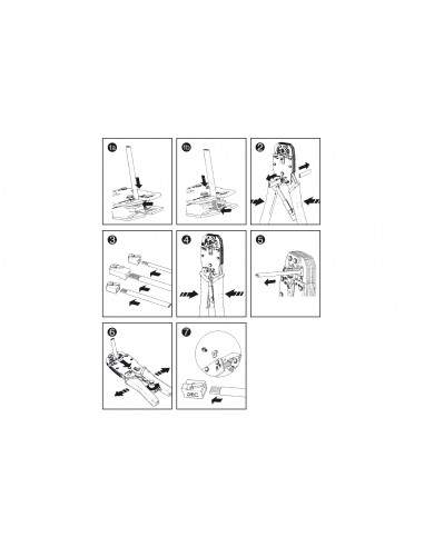 Pinza Universale Per Crimpare Connettori 4,6,8 Poli Rj11 Rj12 Rj45 Pinza Universale Per Crimpare Connettori 4,6,8 Poli Rj11 Rj12 Rj45