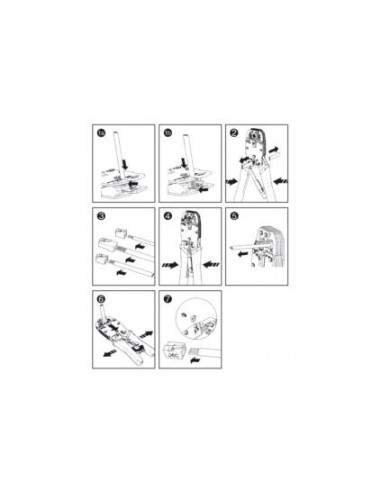 Pinza Universale Per Crimpare Connettori 4,6,8 Poli Rj11 Rj12 Rj45 Pinza Universale Per Crimpare Connettori 4,6,8 Poli Rj11 Rj12 Rj45