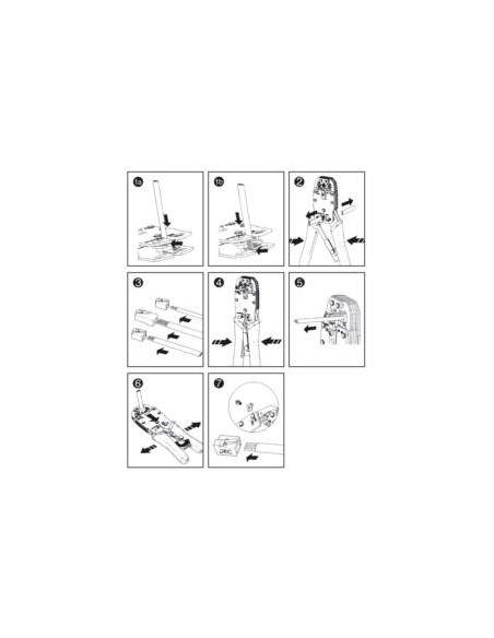Pinza Universale Per Crimpare Connettori 4,6,8 Poli Rj11 Rj12 Rj45 Pinza Universale Per Crimpare Connettori 4,6,8 Poli Rj11 Rj12 Rj45