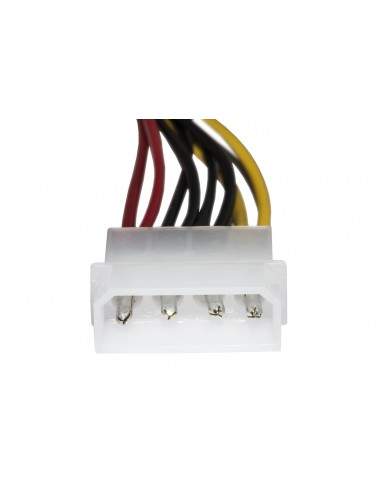 Cavo Sdoppiatore Alimentazione 1 X Molex Maschio - 2 X Molex Femmina Cm 15