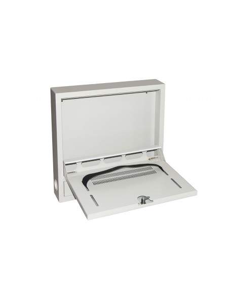 Armadio A Muro Per Laptop Con Chiusura A Chiave Colore Grigio