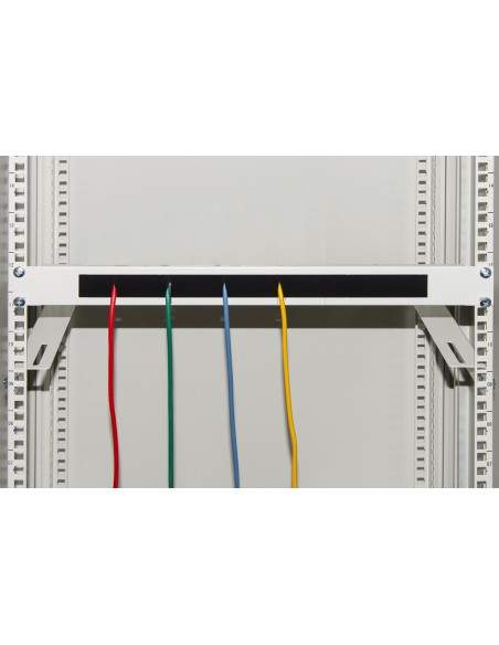 Pannello Di Protezione Colore Grigio 1U Con Spazzola Per Armadi Rack 19"