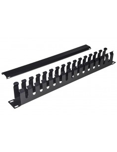 Pannello Guidacavi Per Armadi Rack 19" 1U A Gabbia Nero 483X42X70 Mm In Metallo 2
