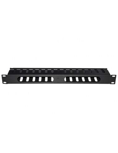 Pannello Guidacavi Per Armadi Rack 19" 1U A Gabbia Nero 483X42X70 Mm In Metallo