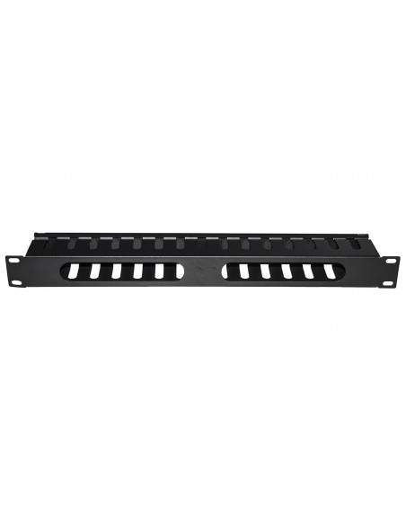 Pannello Guidacavi Per Armadi Rack 19" 1U A Gabbia Nero 483X42X70 Mm In Metallo