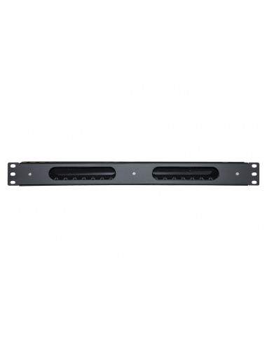 Pannello Passacavi 1 Unita' A Gabbia Per Rack Con Coperchio Scorrevole 25 Slot Colore Nero Pannello Passacavi 1 Unita' A Gabbia Per Rack Con Coperchio Scorrevole 25 Slot Colore Nero