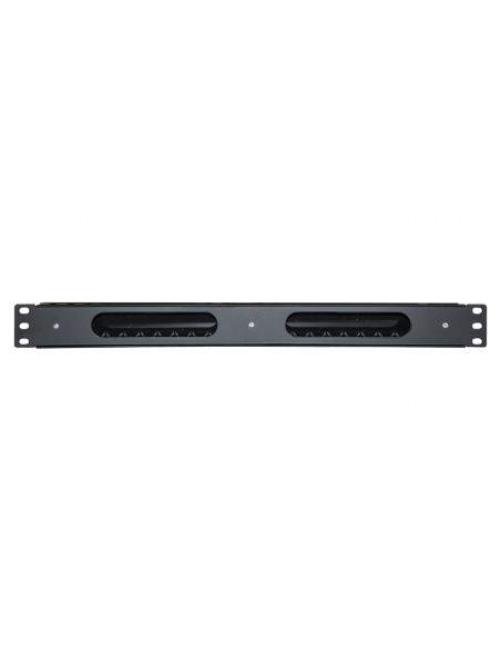 Pannello Passacavi 1 Unita' A Gabbia Per Rack Con Coperchio Scorrevole 25 Slot Colore Nero Pannello Passacavi 1 Unita' A Gabbia Per Rack Con Coperchio Scorrevole 25 Slot Colore Nero