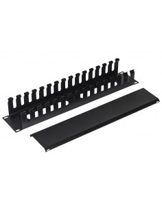 Pannello Guidacavi Per Armadi Rack 19" 2U A Gabbia Nero 483X88X70 Mm In Metallo 2