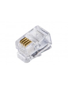 Confezione 100 Plug Telefonici 4 Conduttori 4 Posizioni 4P4C Rj10 2