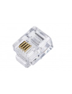 Confezione 100 Plug Telefonici 6 Posizioni 4 Contatti 6P4C Rj11 2