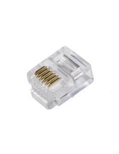 Confezione 100 Plug Telefonici 6 Conduttori 6 Posizioni 6P6C Rj12 2