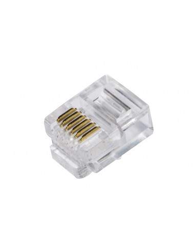 Confezione 100 Plug Telefonici 6 Conduttori 6 Posizioni 6P6C Rj12