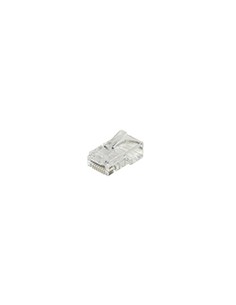 Confezione 100 Connettori 8 Poli Cat 5E Utp Non Schermato Rj45 Con Fori Per Agevolare Inserimento Cavi 2