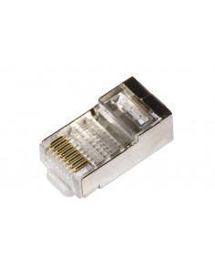 Confezione 100 Connettori 8 Poli Cat 5E Schermato Rj45 2