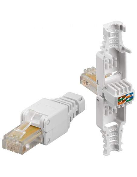 Connettore 8 Poli Cat 5E Utp Non Schermato Rj45 Tooless Maschio