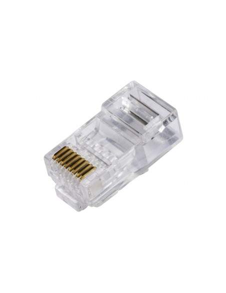 Confezione 100 Connettori 8 Poli Cat 6 Utp Non Schermato Rj45