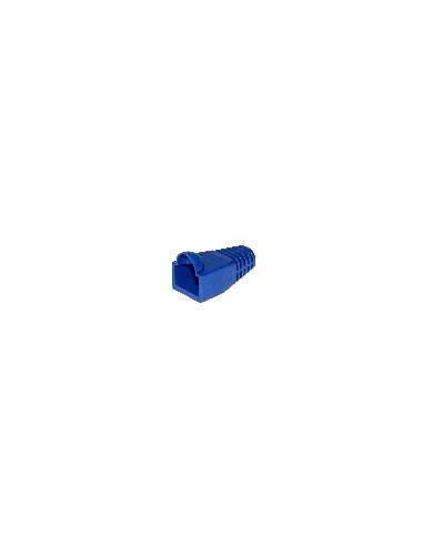 Confezione 100 Copriconnettori 6Mm Per Plug Rj45 8 Poli Cavo Cat 5E- 6 Blu