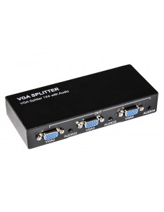 Splitter Vga 4 Porte Amplificato 500 Mzh Con Audio