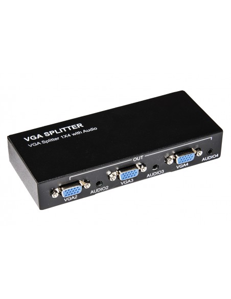 Splitter Vga 4 Porte Amplificato 500 Mzh Con Audio
