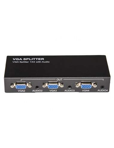 Splitter Vga 4 Porte Amplificato 500 Mzh Con Audio