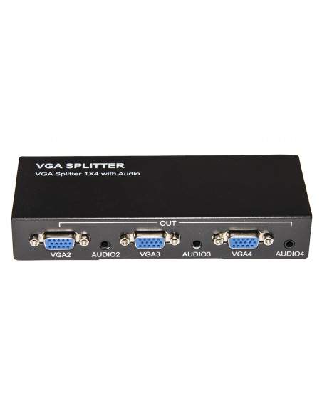 Splitter Vga 4 Porte Amplificato 500 Mzh Con Audio