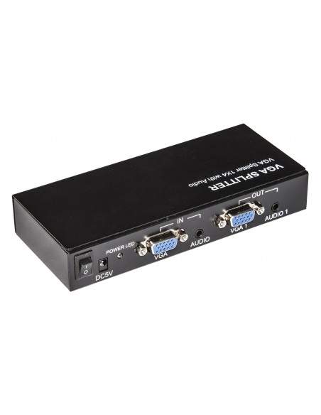 Splitter Vga 4 Porte Amplificato 500 Mzh Con Audio