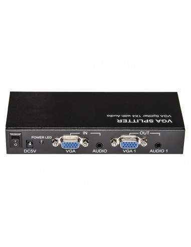 Splitter Vga 4 Porte Amplificato 500 Mzh Con Audio