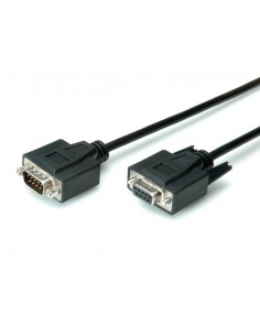 Cavo Prolunga 9 Poli Maschio/Femmina Mt.1 Custodie Pressofuse Colore Nero