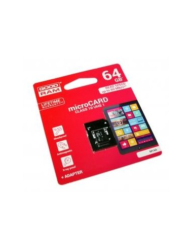 microSD GoodRAM 64GB class 10 UHS I + adpter, ret. blister Goodram - 1