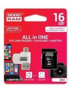 microSD 16GB CARD class 10 + adpter + card reader - blister Goodram - 1