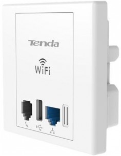 Wireless N300 Wall Plate Access Point with USB port Tenda - 1