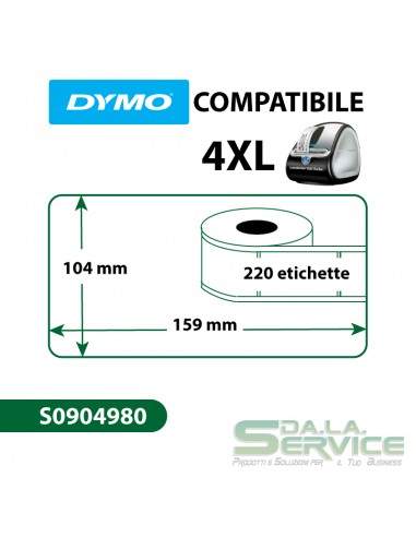 Etichette Compatibili Dymo LabelWriter 4XL S0904980 - 104x159 mm - bianco - S0904980 (pz.1x220) Dymo - 2