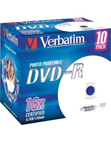DVD Verbatim - DVD-R - 4,7 Gb - 16x - Printable - Jewel case - 43521
