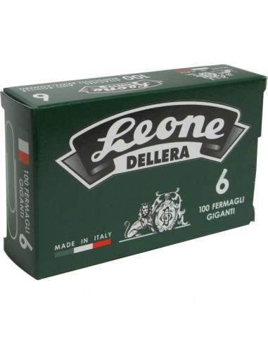 Fermagli zincati Leone Dell'Era - Punte rotonde - N 6 - 58 mm - FZ6 (conf.10x100)