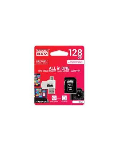 microSD 128GB CARD class 10 + adpter + card reader - blister Goodram - 1