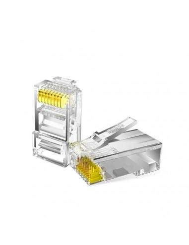 Connettore Cat6 RJ45 UTP placcato oro 24K - confezione 100pz