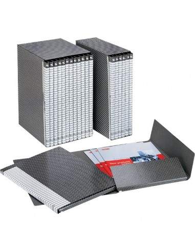 Gruppi di 6 cartelle Delso Line Esselte - Dorso 3 - 25x32 cm - bianco/grigio - 390956040